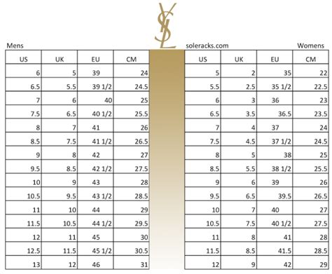 YSL belt size guide